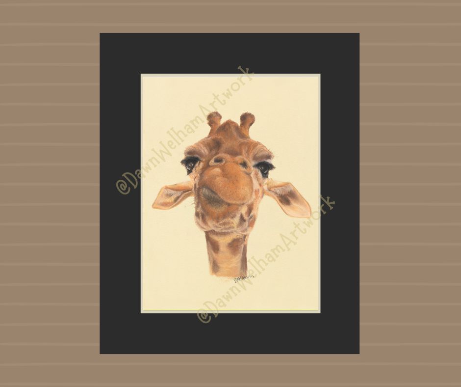 Giraffe print on wall